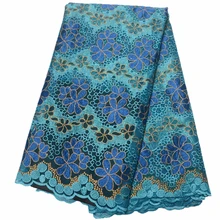 Небесно-синяя кружевная ткань вышитая африканская тюль кружева высокого качества кружева для вечерние последние дизайн кружева ткани 5 ярдов