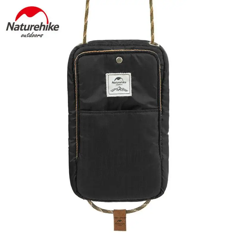 Naturehike многофункциональная водонепроницаемая сумка-кошелек для паспорта, сумка для путешествий, сумка для карт, Сумка для документов, кошелек для кредитных карт, маленькая сумка-портфель - Цвет: Черный цвет
