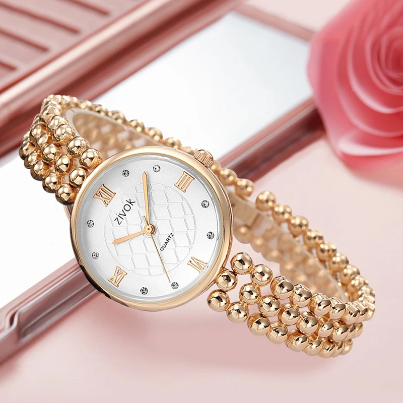 ZIVOK модные женские часы браслет reloj mujer люксовый бренд Кварцевые наручные для