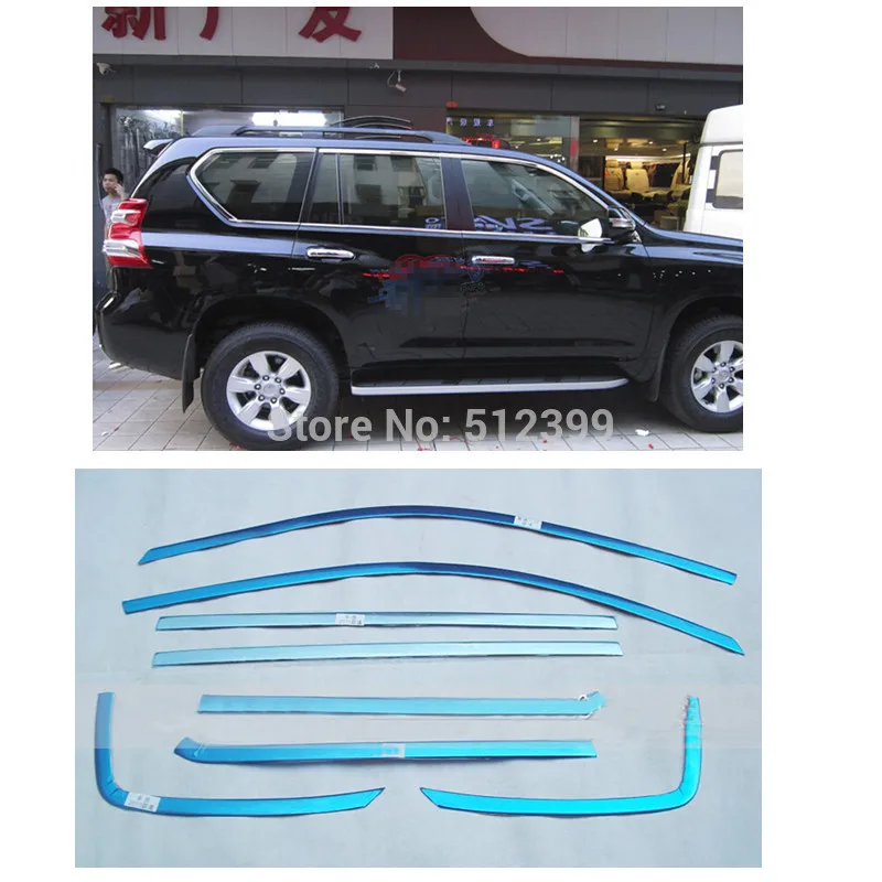 

High Quality 12 pcs Full Window Trims For Toyota Prado FJ150 2010 2011 2012 2013