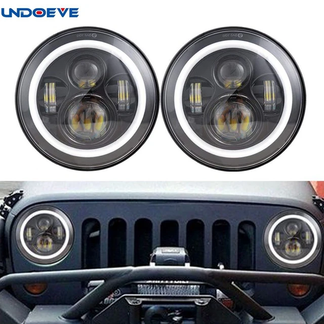 for Nissan Patrol Y60 Hummer H1&H2 Pair 7inch LED