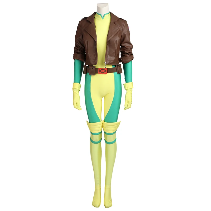 

X-Men Cosplay Rogue Costume Anna Marie Costume Superhero Outfit Halloween Christmas Party Costume Women Adult Custom Made