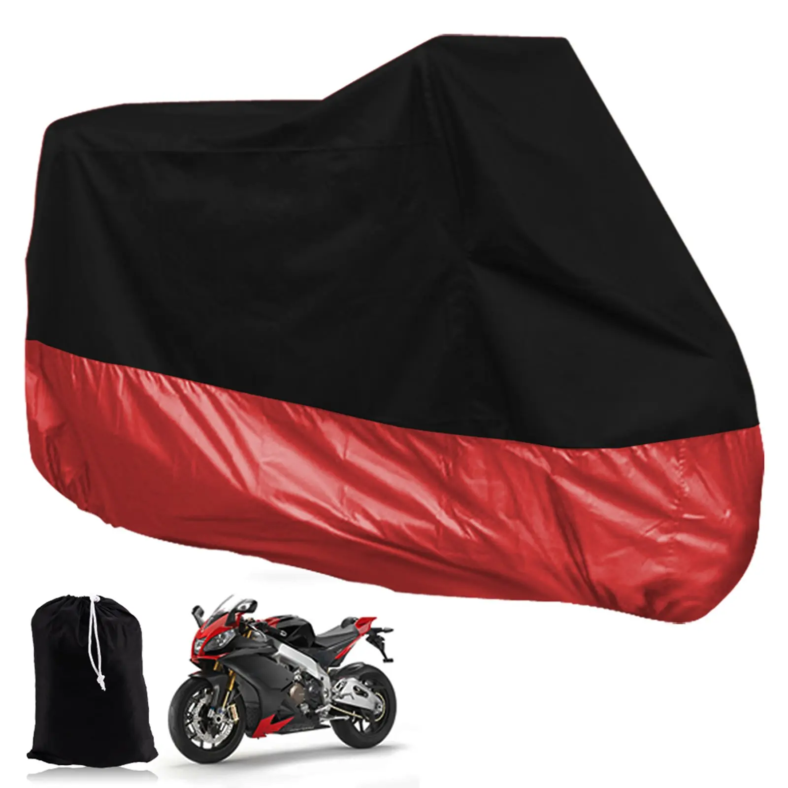 Брезентовая Крышка для мотоцикла, чехол для скутера, велосипеда, квадроцикла 245 см, размер XL, черный, красный, защита