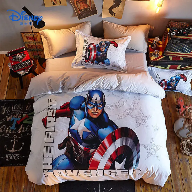 Комплекты постельного белья с 3D принтом Disney Marvel HD 4 шт. постельное белье рисунком