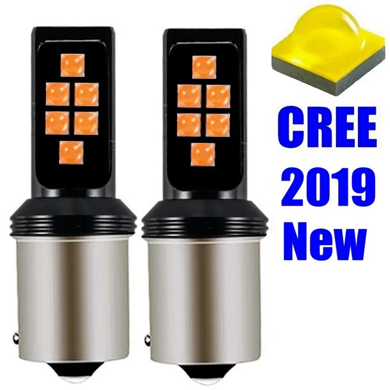 

2Pcs 1156PY 7507 PY21W BAU15S Super Bright 3535 Chip LED Car Rear Direction Indicator Auto Front Turn Signal Light Amber Yellow