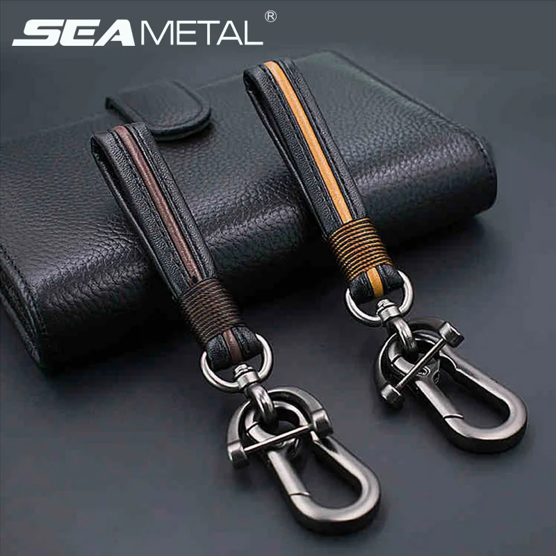 

Car Key Holder Key Rings PU Leather Buckle Keychain Car Keyring Gift Creative For Audi Toyota BMW KIA Ford Mazda Car Accessories