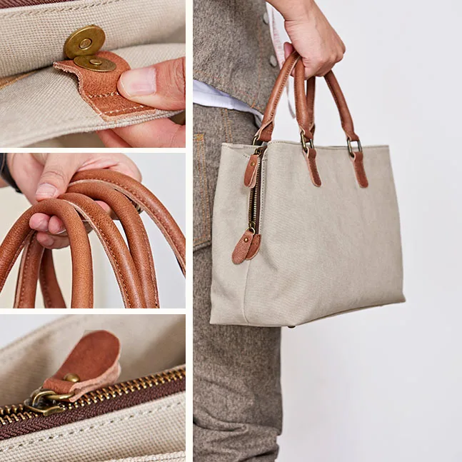 Женская холщовая большая сумка EUMOAN новая простая повседневная сумка Корейская версия сумки через плечо