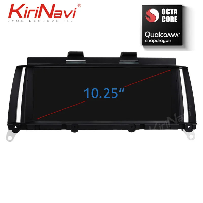 Clearance KiriNavi 8 Core 4+64G 10.25" 2 din car radio Android 9.0 auto multimedia stereo dvd gps for BMW X3 F25 automotivo head unit WIFI 1