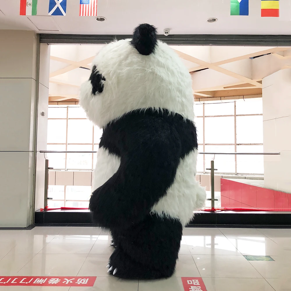 Надувной костюм панды, надувной талисман панды для рекламы высотой 2,6 м, настраиваемый для взрослых, подходит для взрослых ростом от 1,7 м до 1,9 м