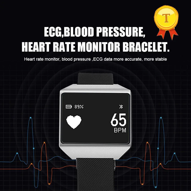 2018 2.5D tempered glass oled screen ecg ppg pedometer elderly Smart