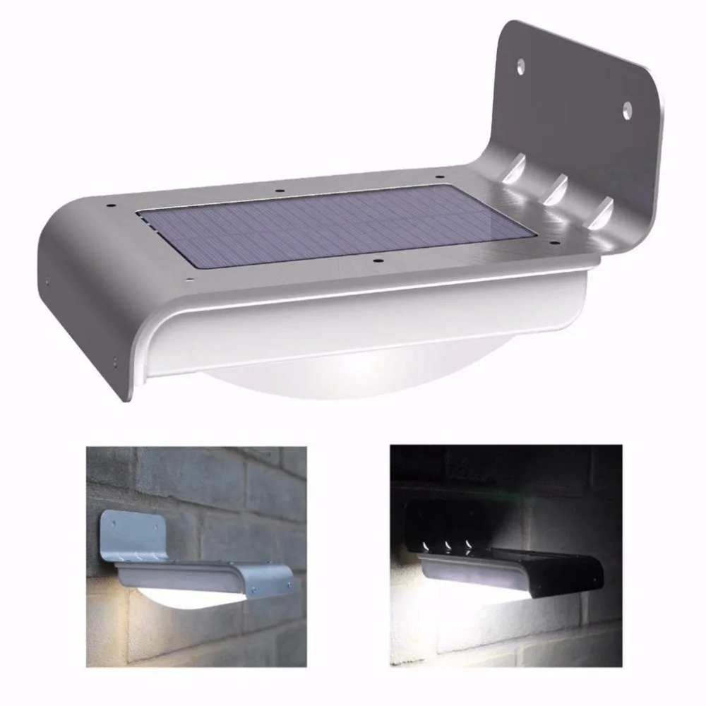 

16LED Solar Light Human Body Induction Outdoor Waterproof Villa Stair Light Garden Curved Translucent Cover Wall Light