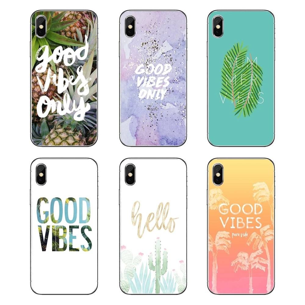 Для samsung Galaxy A5 A6 A7 A8 A9 J4 J5 J7 J8 2017 2018 Plus Prime мягкие прозрачные чехлы Good vibes летние