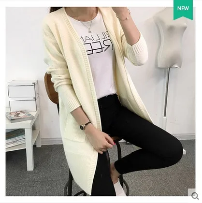 

New 2016 Women Wool Sweater Cardigan Female Cashmere Knitted Plus Size Coat pull femme Fashion Long Sleeve Loose Sweaters