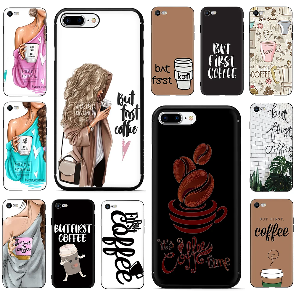 

beautiful gril and but frist coffee Soft Phone Cover Case For iPhone 5 5S SE 6 6S Plus 7 8 Plus X XR XS 11 Pro Max