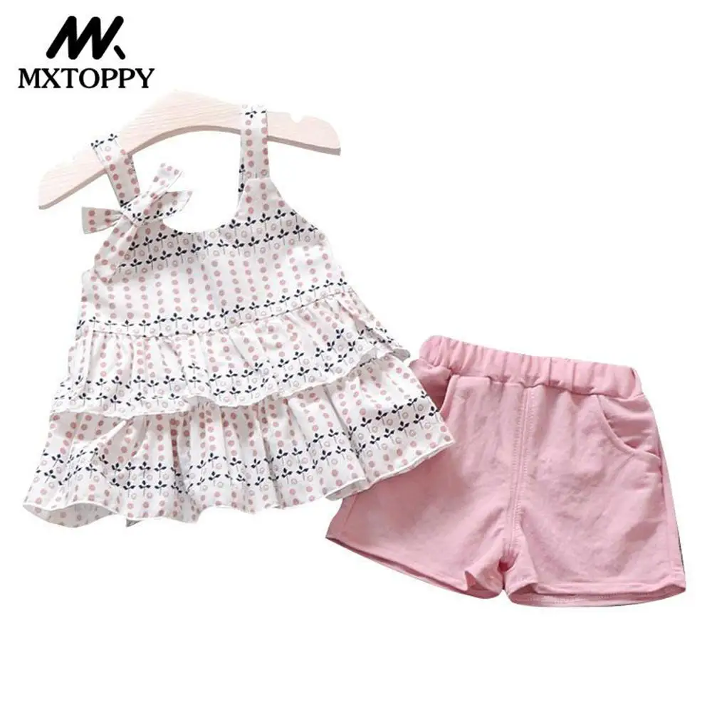 MXTOPPY Baby Girls Clothes 2018 Summer Infants Baby Clothes Set 2Pcs