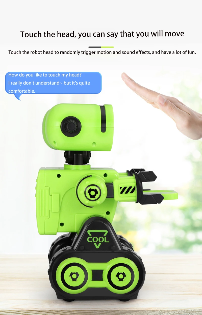 JJRC R13 Caddy miri пульт дистанционного управления история о роботах, научная запись, сенсорный Поющий танец, Ранняя обучающая головоломка Робот