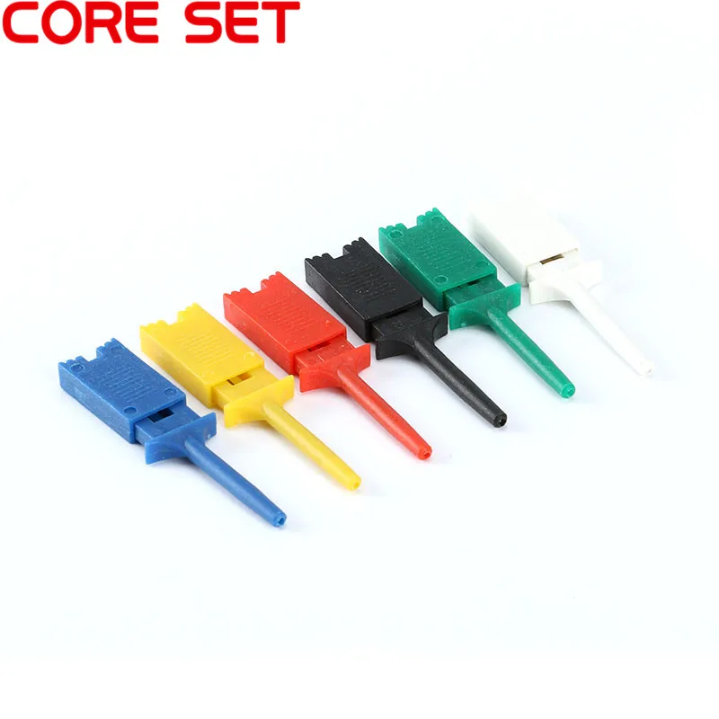 

30PCS/Lot Mini Grabber Kits SMD IC Test Hook Clip Jumper Probe Logic Analyzer Testing Accessories 6 Color