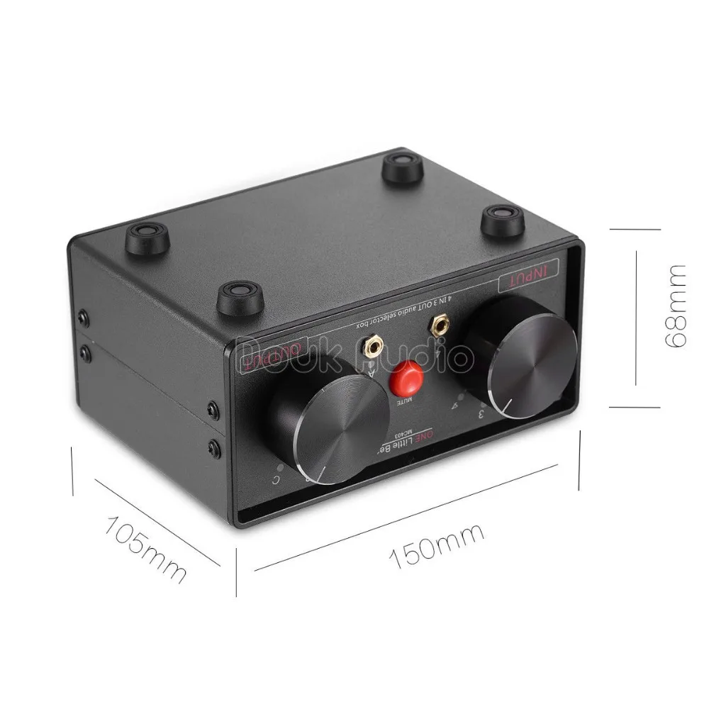 4-Port Stereo Audio Umschalter 3.5mm AUX Headphone Splitter Speaker Selector