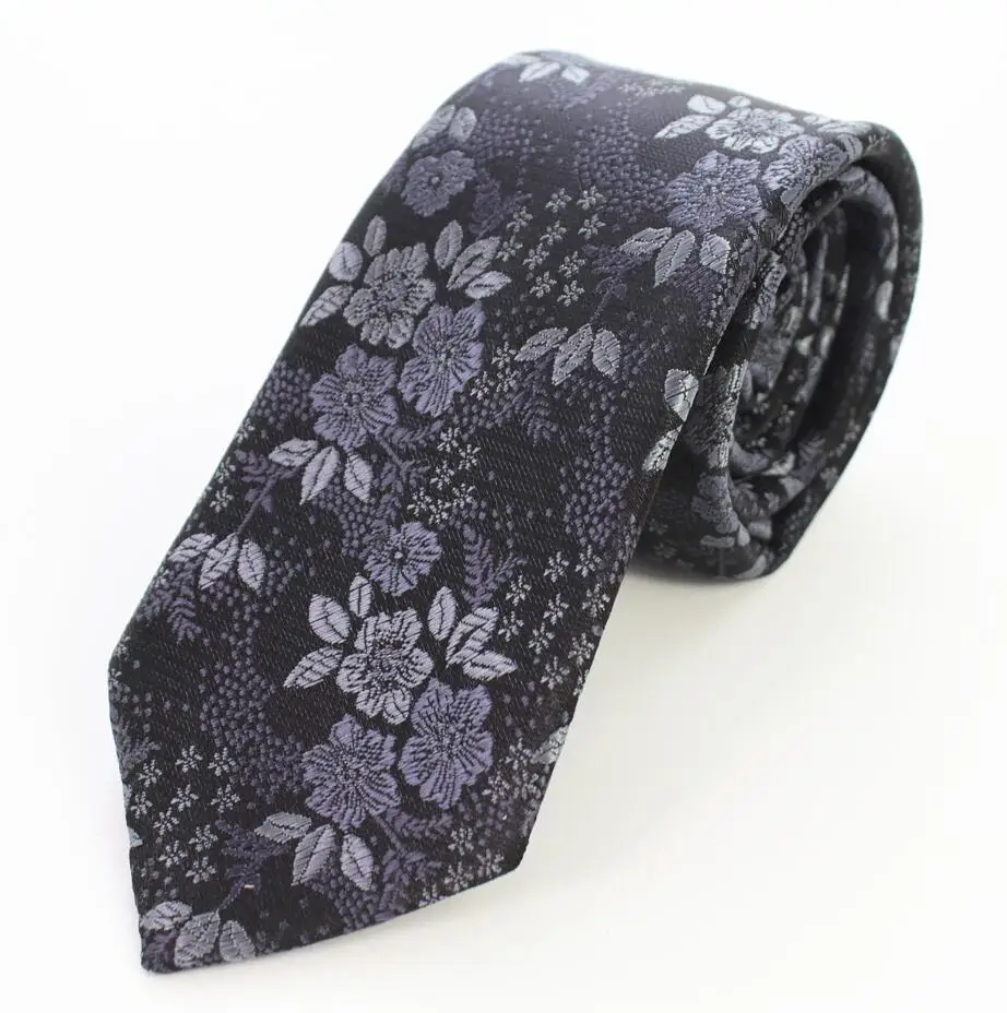 GUSLESON дизайн Цветочный мужской галстук шелковый качественный галстук 7 см тонкие узкие галстуки для Свадьба Бизнес Corbatas Hombre Gravatas - Цвет: 30