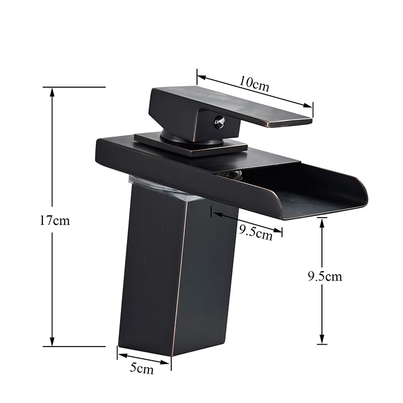 Quyanre светодиодный черный водопад кран для раковины светодиодный светильник смеситель для ванной комнаты кран для раковины кран с одной ручкой смеситель для туалета смеситель