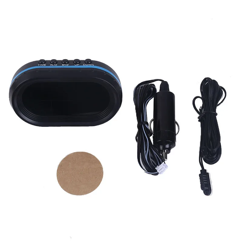 Mayitr 12-24V Car LCD Digital Clock In/Out Temperature Thermometer Voltmeter