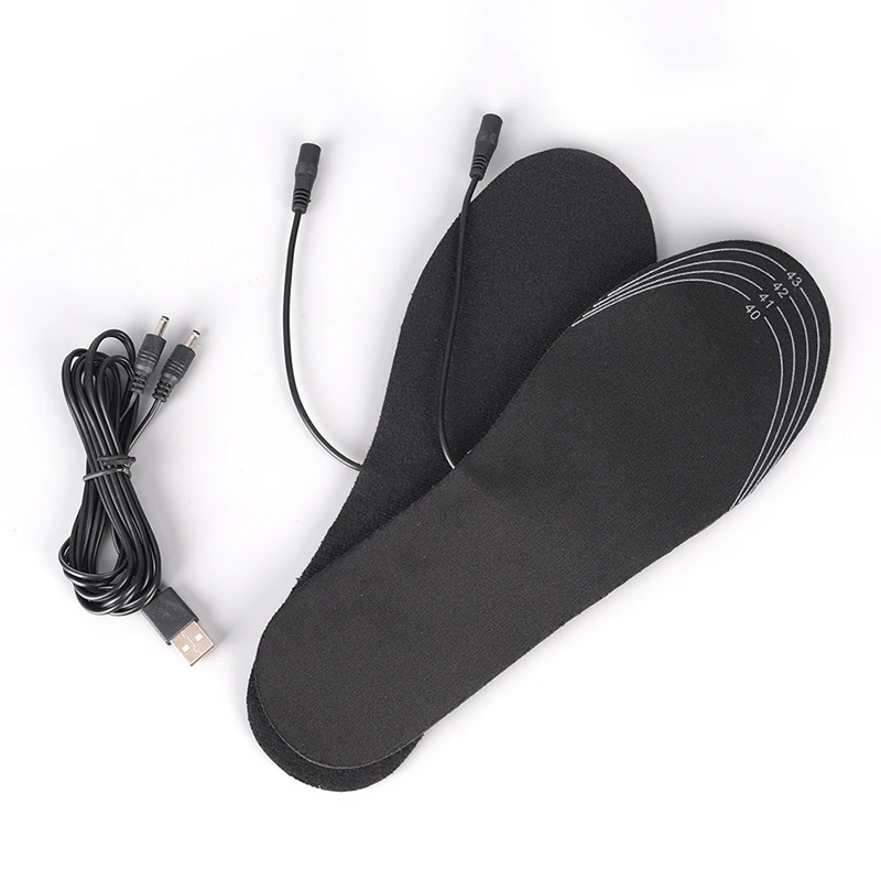 USB Heated Insoles Rechargeable Electric Battery Warmer Shoes Heater