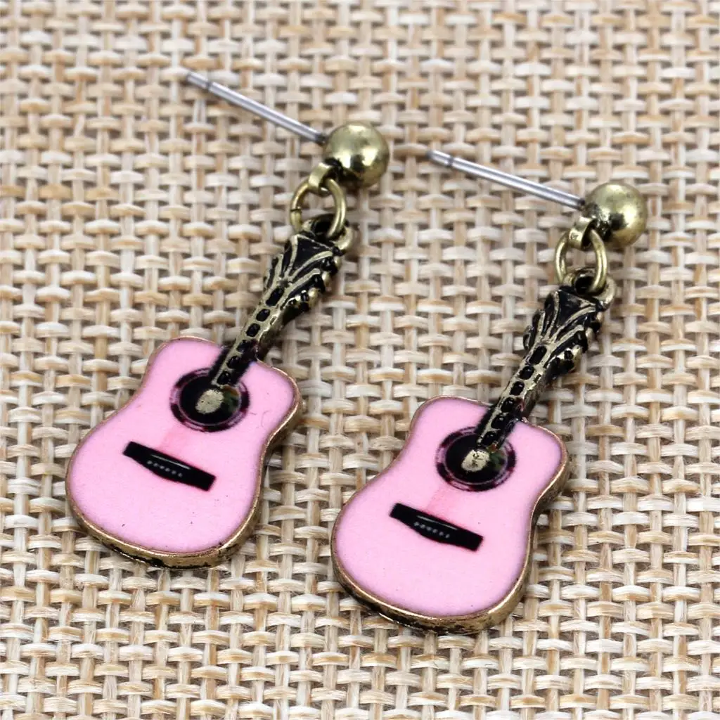 Jiayiqi 4 Colors 2017 Hot Sale Guitar Shaped Drop Earrings for Women New Arrival Gold Fashion Party Jewelry Best Birthday Gift