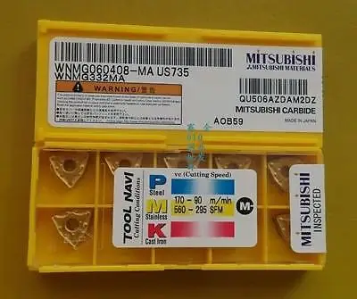 

10Pcs New M+ CNC blade WNMG060408-MA US735 WNMG332MA #OH01