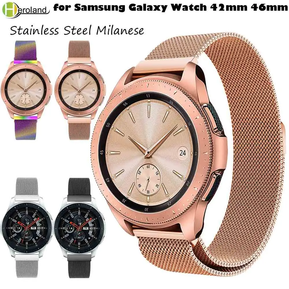 Браслет из нержавеющей стали для Samsung Galaxy Watch Новый магнитный браслет 20 мм 22 42 46 Gear
