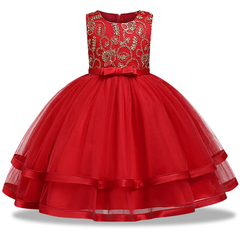 

Kids Dress for Girls Embroidery 2-12 Years Baby Girl Dress for Wedding Party Elegant Formal Children Clothing Toddler Girl Dress