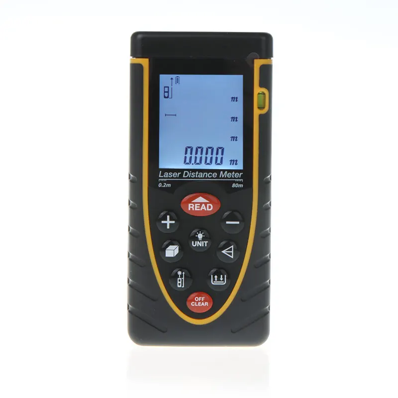 

High Accuracy 80m/262ft Handheld Laser Distance Meter Laser Rangefinder with Bubble Level Tape Measure Accuracy 2mm