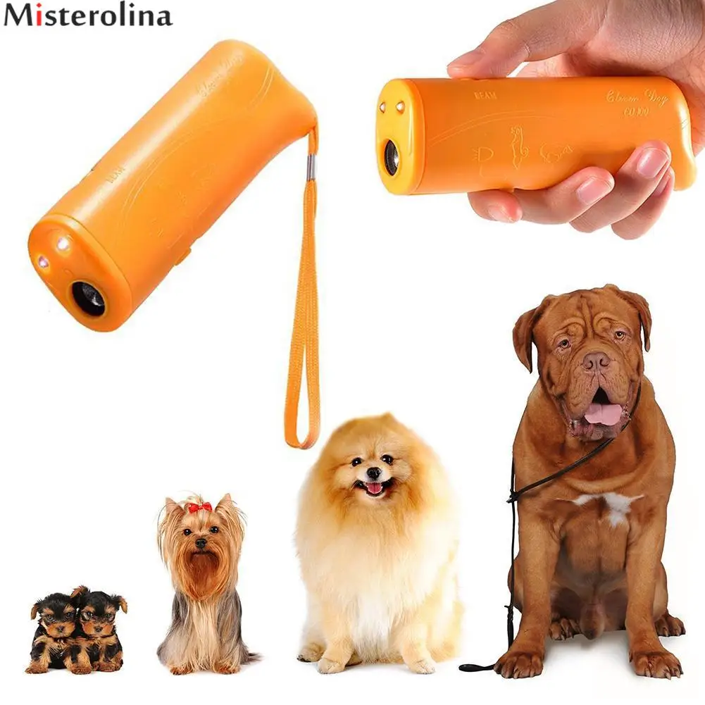 

Portable Home Repellents for Dog 3 in 1 Anti Barking Stop Bark Ultrasonic Pet Dog Repeller Training Device Trainer With LED