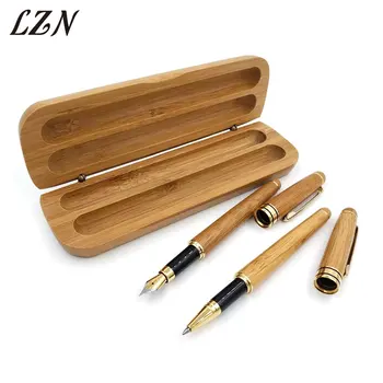 

LZN Strong Wood Pens Office Desk Decoration Engraving Ball Pen Kit Eco-friendly Hand-made Wood Craft Gift Box Sets Free shipping