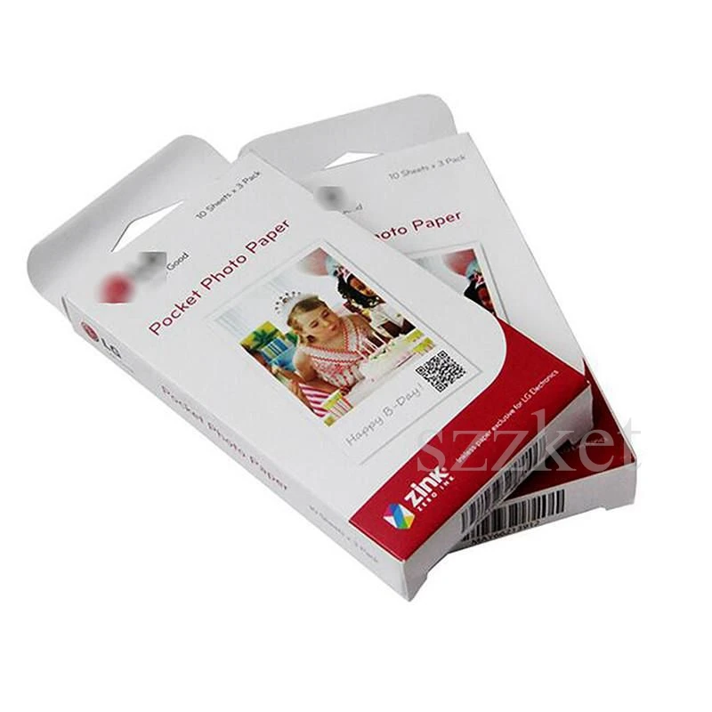 

Pocket Photo Paper Zink PS2203 Smart Mobile Printer for LG PD269 PD251 PD261 PD233 PD239 PD238 photo Paper