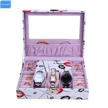 Специальный подарочный чехол для женщин органайзер для косметики Домашний Органайзер настольный органайзер зеркальные ювелирные часы Красочный держатель коробка WBG1092