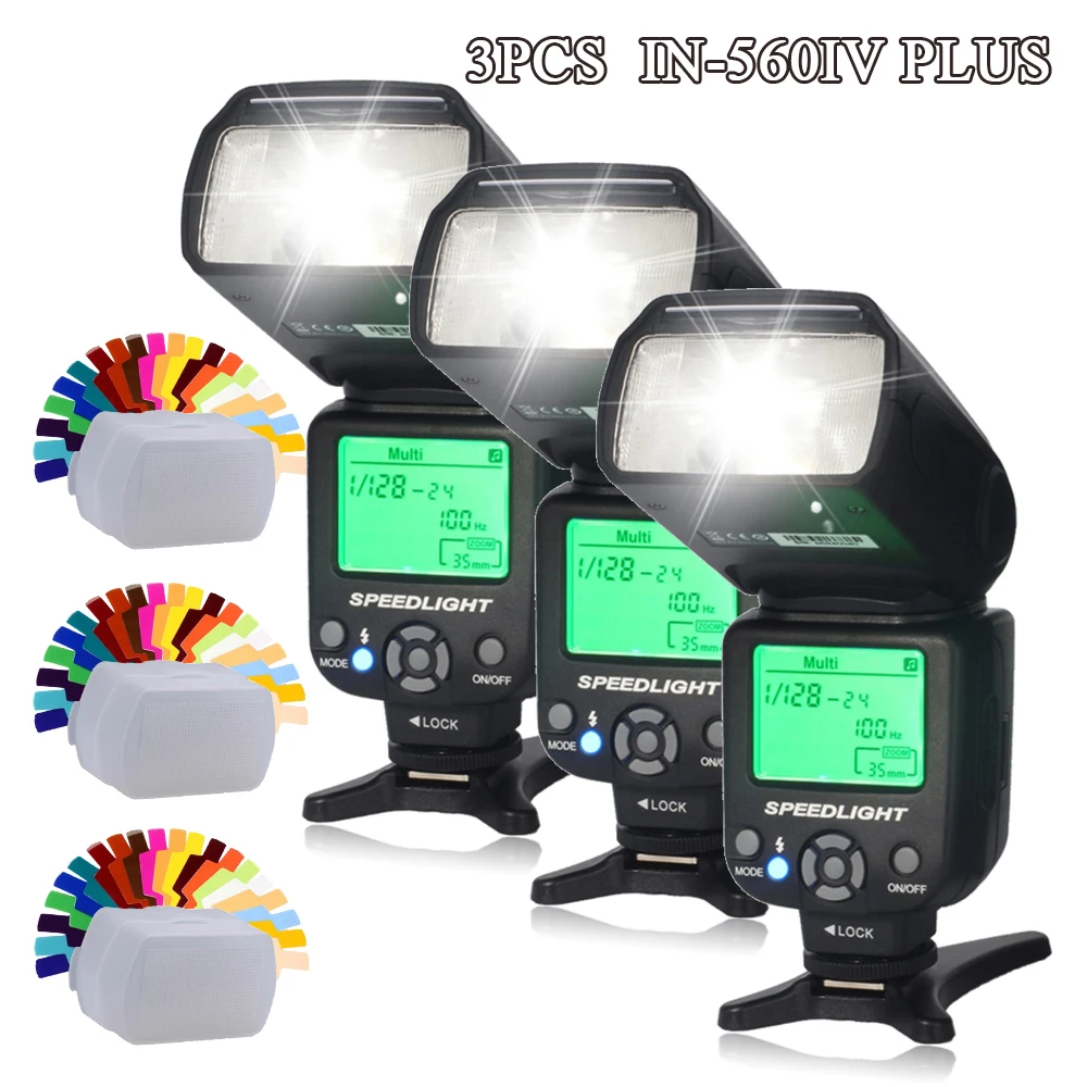 

INSEESI Universal IN-560IV Plus LCD Flash Speedlite for Canon 1100D 1000D 650D 350D 60D 5D IV 7D For Nikon D3200 D5100 D90 D8
