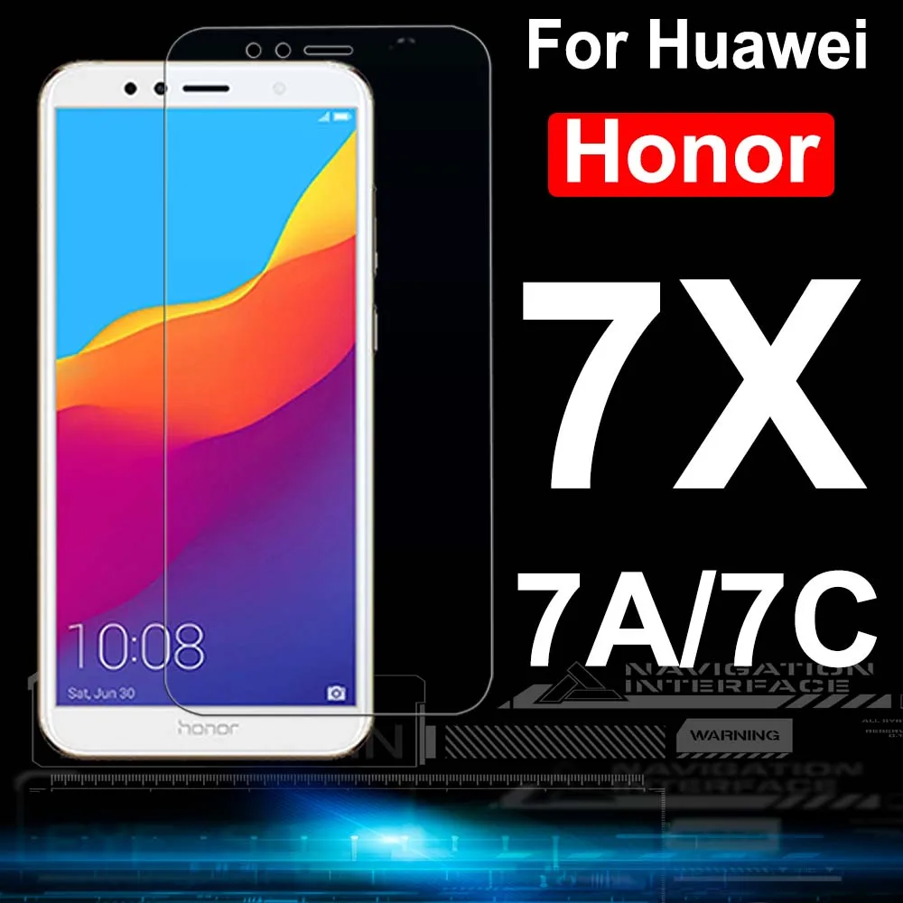 

Protective glass on for Huawei Honor 7X 7A 7C Pro tempered film Huavei Honer tremp 7 A C X X7 C7 A7 honor7xscreen protector