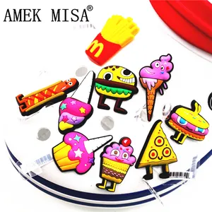 Высокая имитация 1 шт. обувь КРОК амулеты аксессуары милые забавные McDonld еда Монстр обувь украшения для jibz Детские вечерние X-mas - изображение