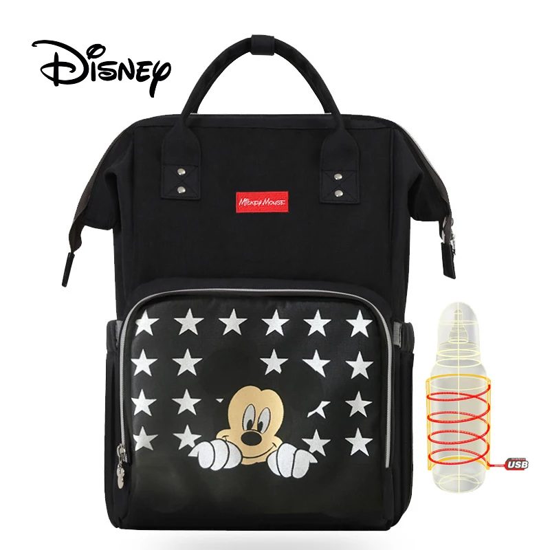 

Disney Fashion Large Capacity Multi-Functional Practical Mummy Bag Waterproof Portable Out Feeding Bottle Package Diaper Bag