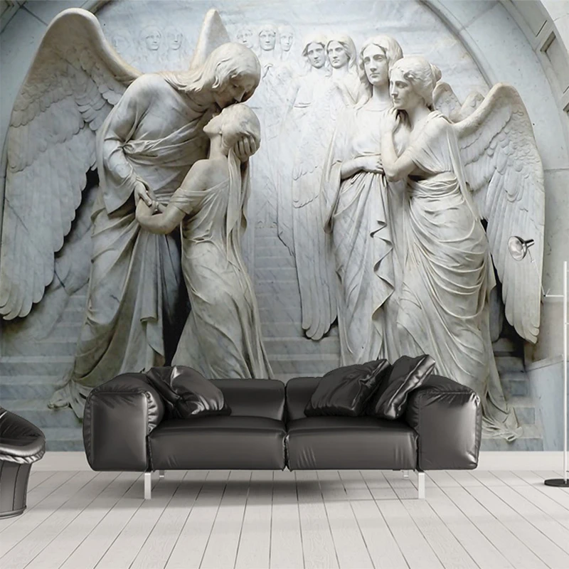 Custom 3D Wallpaper Murals Classic European Angel 3D Embossed Non-woven Wallpaper Wall Painting Living Room Bedroom Decoration Custom 3D Wallpaper Murals Classic European Angel 3D Embossed Non-woven Wallpaper Wall Painting Living Room Bedroom Decoration