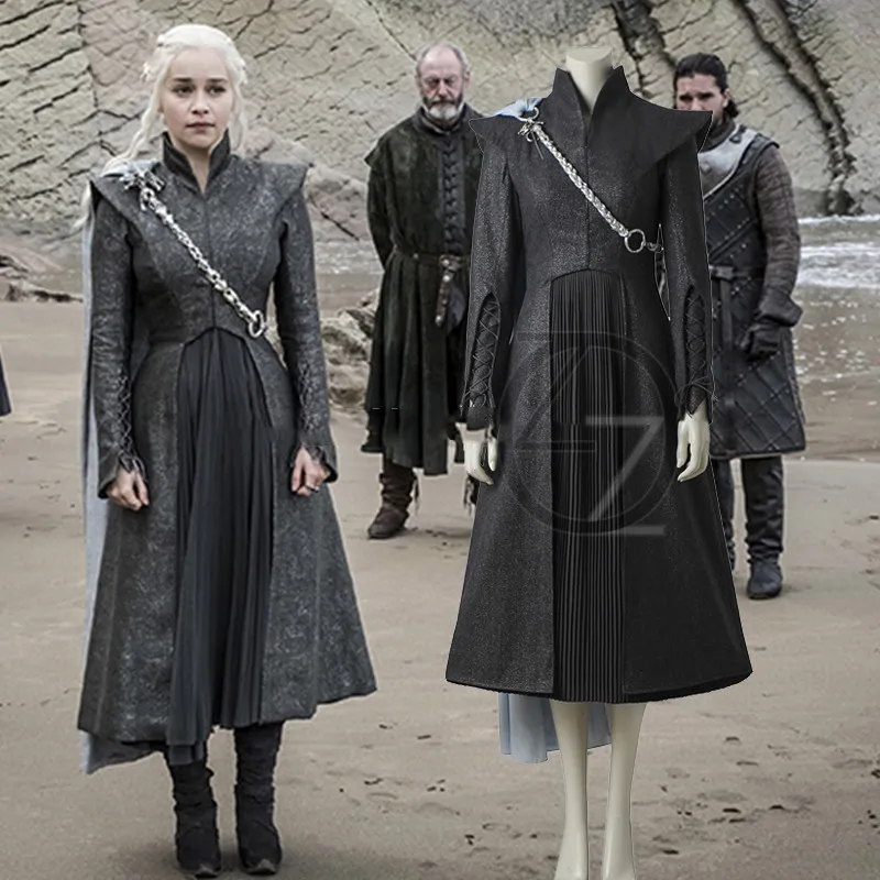 Game Of Thrones Season 7 Daenerys Targaryen Cosplay Costume With Cloak