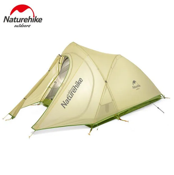 NatureHike 2 Person Camping Tent 20D Silicone Fabric Waterproof Double Layer Outdoor Ultralight Camping Hiking Tent