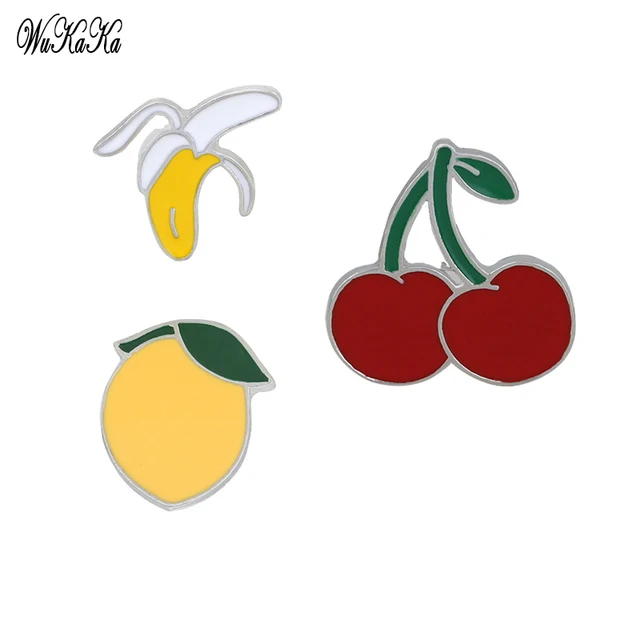 3 unids 1 unidades fruta broche de dibujos animados lindo jeans