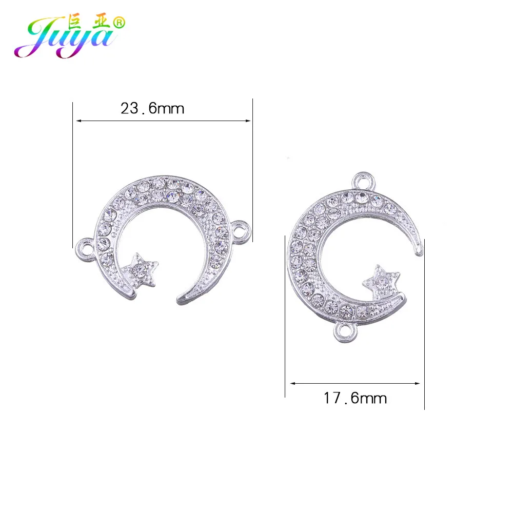 

DIY Allah Jewelry Findings Gold/Silver Islamic Crescent Moon Star Connect Charms Accessories For Women Muslim Jewelry Making