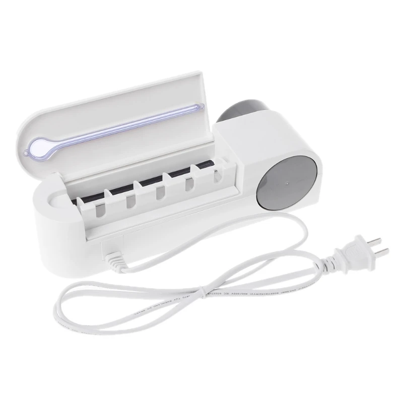 

UV Light Sterilizer Toothbrush Holder Cleaner & Automatic Toothpaste Dispenser