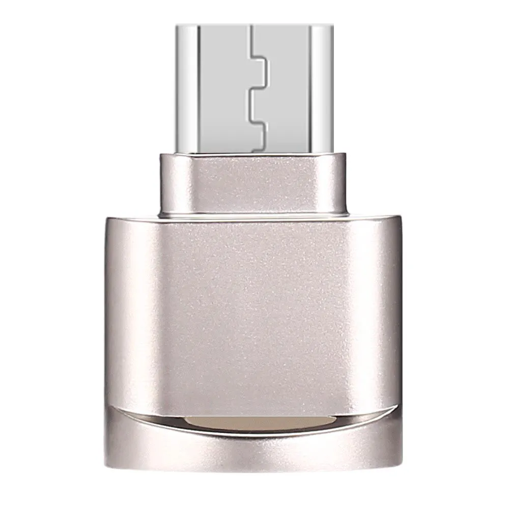 Сплав USB 3,1 Mirco USB Micro SD TF кард-ридер OTG адаптер для телефонов Android O.19 - Цвет: Золотой