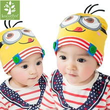 2016 Spring& Autumn Children Baby Boy Girl Hat Catoon Minions God Steal Dads Film Baby Hat Warm Cotton Toddler Beanie Baby Cap