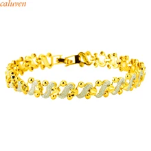 Белый золотой Дубай/Эфиопский/Африканский/индийский женский подарок ювелирный браслет с сердечком ювелирные изделия Женские Романтические оптом