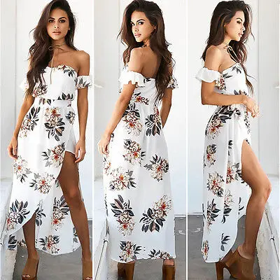 Модные летние женские длинные платья в стиле бохо вечерние женское повседневное