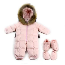 Новое поступление, зимний детский костюм из лисьего меха, популярный детский Пуховый комбинезон